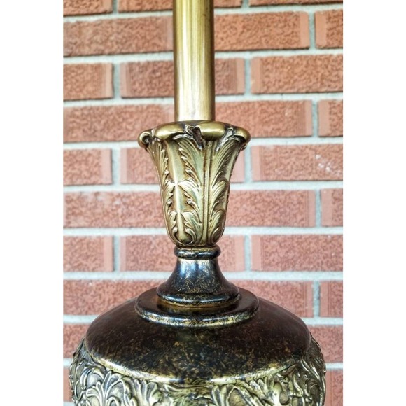 Rembrandt RARE Hollywood Regency Torchiere Table Lamp Acanthus Leaf Design - Picture 8 of 10